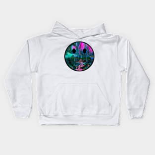 BIBLE TEA - Funny Surreal Bad Translation with Glitch Art Kids Hoodie